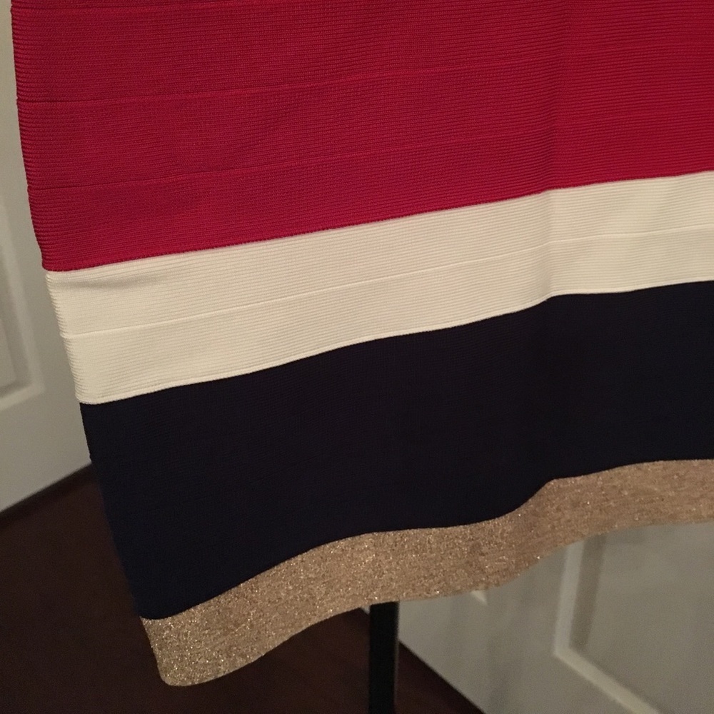 Marciano mini bodycon skirt. New w/o tags Y2K style stripe nautical Americana - Picture 3 of 7